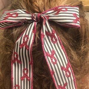 Breast Cancer Awareness Ribbon 3” French Barrette
